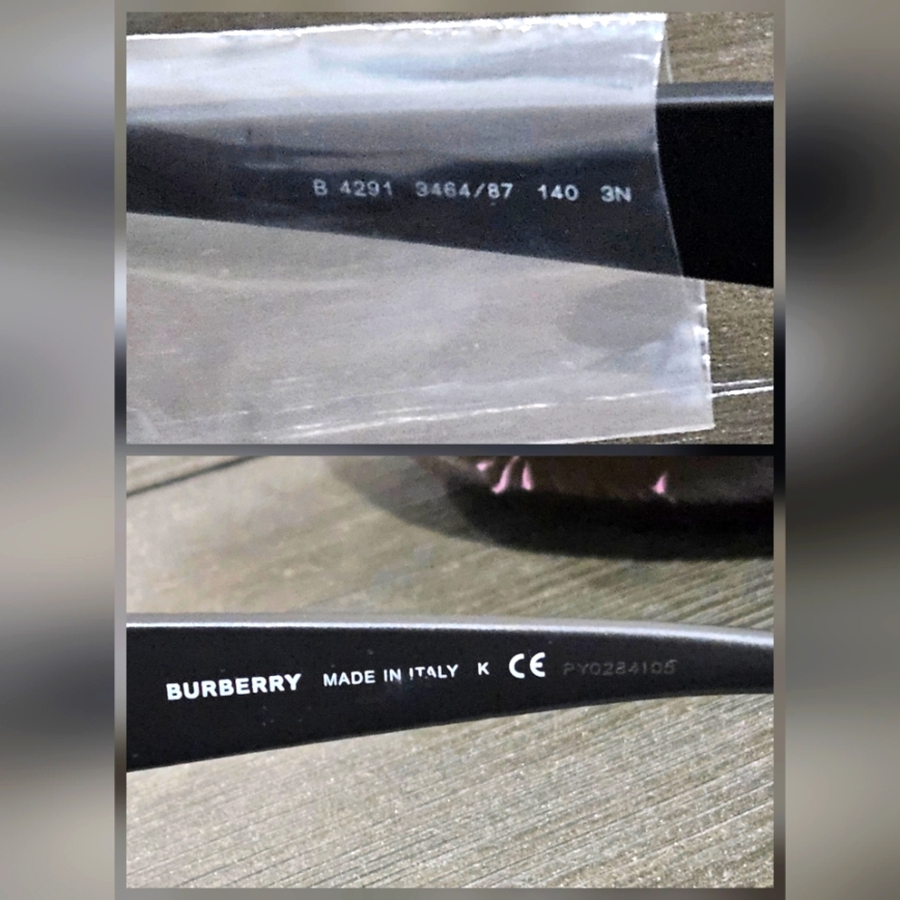 $314 NEW Burberry BE4291 - 3464 LOGO Shield Sunglasses in Mirror Lens - Picture 9 of 15